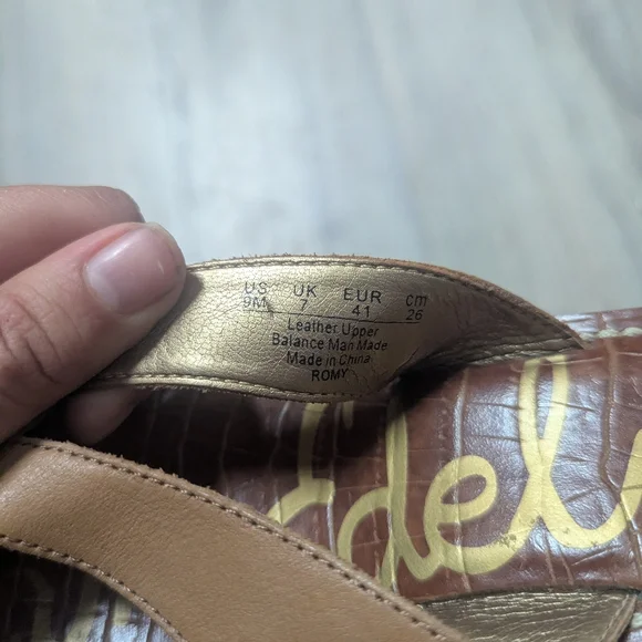 Sam Edelman Brown and Gold Sandals - Picture 3 of 6